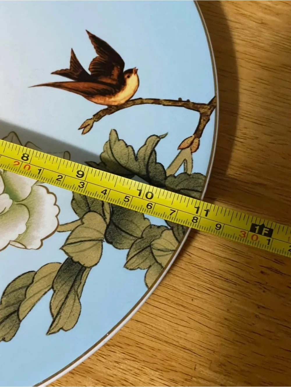 Pier 1 Chinoiserie Bird Branch Floral Dinner Plate 11